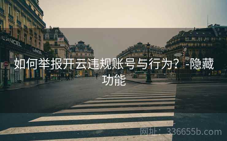 如何举报开云违规账号与行为？-隐藏功能