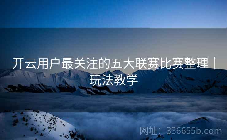 开云用户最关注的五大联赛比赛整理｜玩法教学