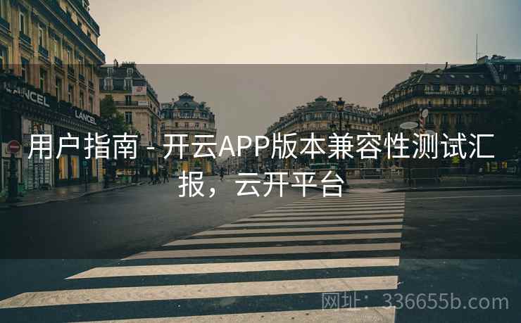 用户指南 - 开云APP版本兼容性测试汇报，云开平台
