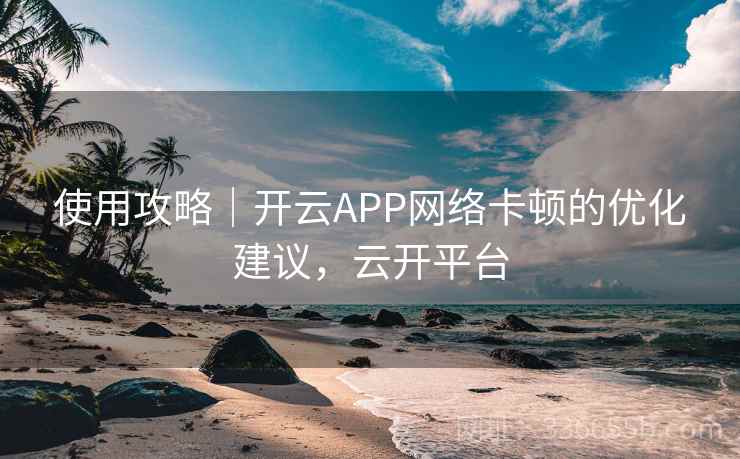 使用攻略｜开云APP网络卡顿的优化建议，云开平台