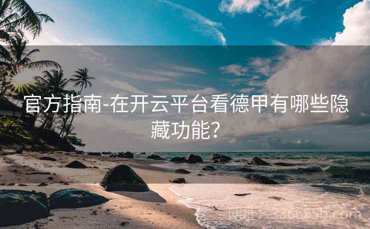 官方指南-在开云平台看德甲有哪些隐藏功能？  第2张