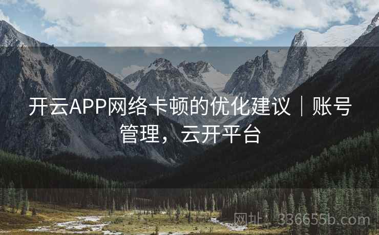 开云APP网络卡顿的优化建议｜账号管理，云开平台